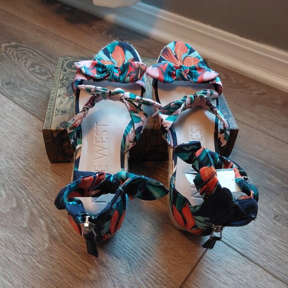 Nine West Allegro Open Toe Casual Espadrille Sandals - Picture 9 of 11